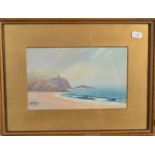 FREDERICK JAMES ELLIOTT Newquay Watercolour Signed and inscribed Together with one other Newquay