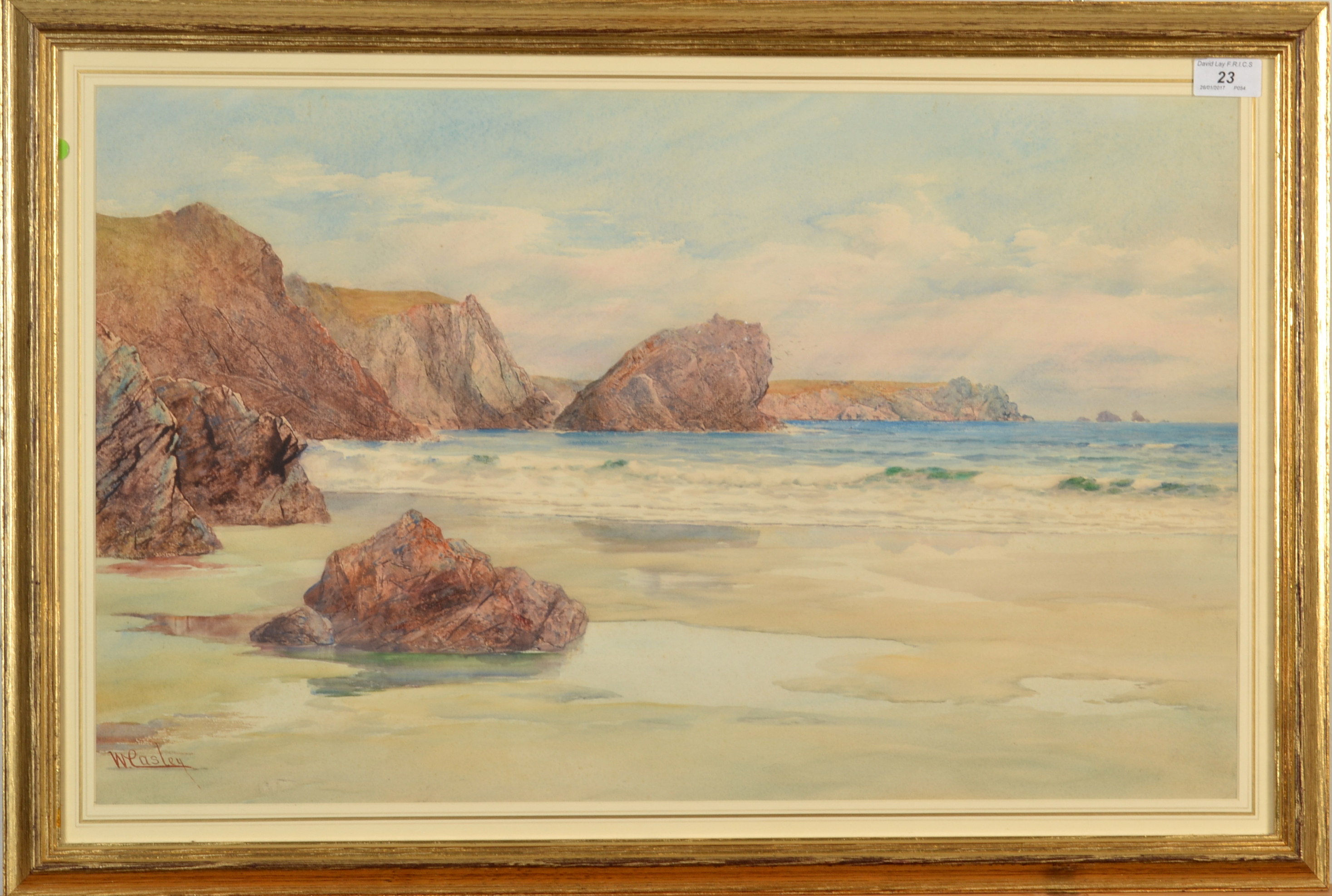 WILLIAM CASLEY The Lion Rock and The Lizard Headland, Afternoon, Kynance, - Image 2 of 2