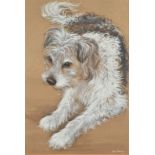 GEORGE RANKIN A pair of woodland watercolours Each signed Together with a portrait of a dog by