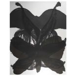 CARLOS AMORALES Mariposas Negras (Black Butterflies) Lithograph Handsigned from an edition of