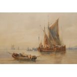 Attributed to CLARKSON STANFIELD 'Sheerness 1840' Watercolour The back inscribed 'Ex collection
