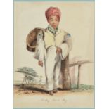 Malay Creole Boy and Malay Boy of Cape Town Two watercolours Each initialled W H E and dated 1860