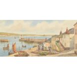 T H VICTOR A pair of Newlyn watercolours Each signed and inscribed 33 x 20cm Together with two