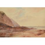 ALBERT POLLITT Low Tide Watercolour Signed and dated 1908 35 x 52cm
