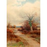 HENRY JOHN SYLVESTER STANNARD Approaching the Brook Watercolour Signed 43 x 30cm