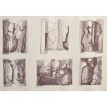 REGINALD JAMES LLOYD Six Studies Lithograph A/P Signed and dated 1986 Paper size 43 x 57cm