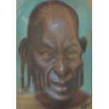 HYMAN SEGAL Kikuya Elder Pastel Signed Inscribed to the back and dated '42 24 x 17cm