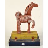 NANCY PICKARD Horse Painted ceramic Initialed Height 35cm,