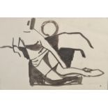 REGINALD JAMES LLOYD Reclining Figure Ink drawing Signed and dated '65 27 x 40cm