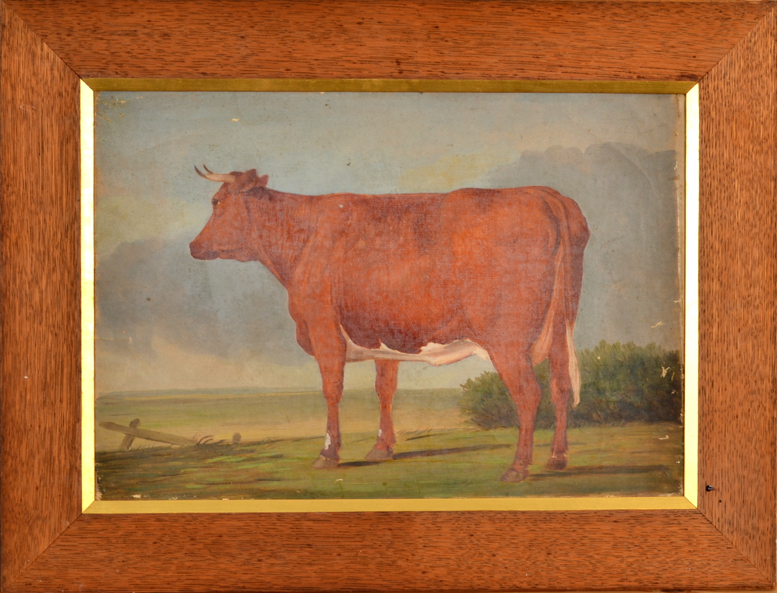 Cow in a Landscape Late 19th century oil on canvas 32 x 47cm - Image 2 of 2