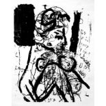 ROGER HILTON Seated Woman Lithograph,