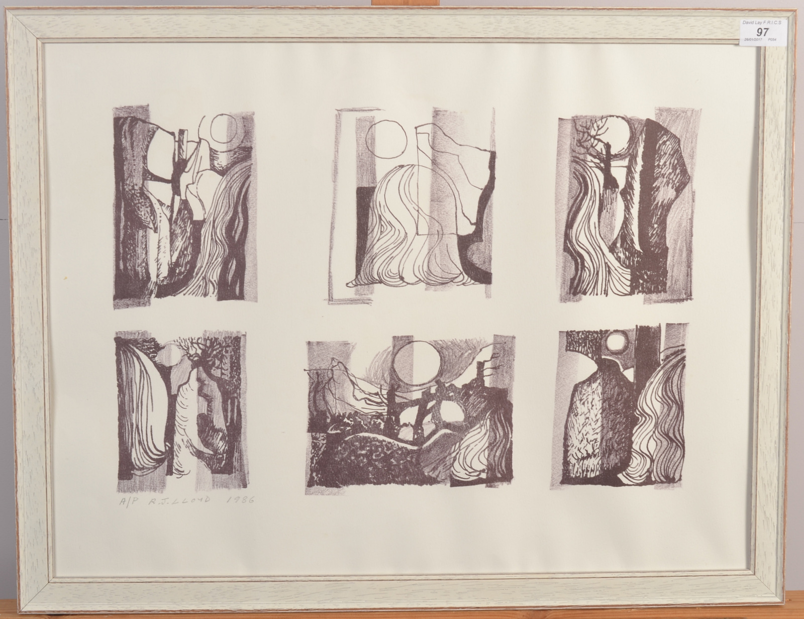REGINALD JAMES LLOYD Six Studies Lithograph A/P Signed and dated 1986 Paper size 43 x 57cm - Image 2 of 2