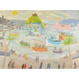 ALAN FURNEAUX Boat Race Around The Mount Oil on board Signed Inscribed to the back 76 x 102cm