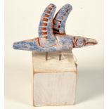 NANCY PICKARD Bird Painted ceramic Initialed Height 22.