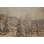 MORTEN MULLER Winter Oil on board Signed Further signed and inscribed to the back 24 x 35cm