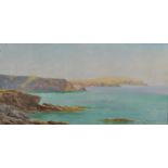JAMES H C MILLAR Cornish Coast Oil on canvas Signed 25 x 50cm