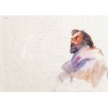 ROBERT OSCAR LENKIEWICZ Book of Notes - Last Supper Four watercolours Two with inscriptions