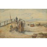 WILLIAM JOHN CAPARNE Coastal Scene Watercolour Signed 29 x 45cm