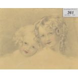 After SIR THOMAS LAWRENCE The Calmady Children Drawing 14 x 19cm