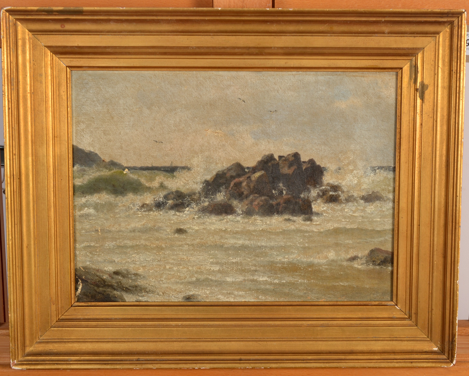 GEORG EMIL LIBERT Coastal Spray Oil on canvas Signed and dated (18)99 22. - Image 2 of 2