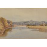 GEORGE VICAT COLE River landscape Watercolour Monogrammed and dated 1879 34 x 52cm