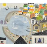 ALAN FURNEAUX Sunday at Mousehole Oil on canvas Signed,