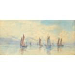 DAVID RAMSAY SELLARS Homeward/Return of the Fleet Watercolour Signed and inscribed 16.