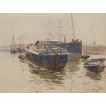SIR FRANK BRANWYN The Laura Ann, Sandwich Watercolour Signed and dated 1885 12.5 x 16.