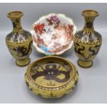 A Chinese cloisonne garniture,