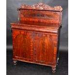 A William IV mahogany veneered chiffonier, 92.5cm.