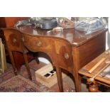 A good Georgian style serpentine front sideboard, width 164cm.