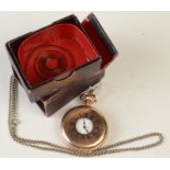 A 9ct. gold double half hunter pocket watch.