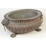 A copper wine cistern in 18th century style with metal liner,