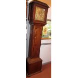 An 18th century oak eight day longcase clock,