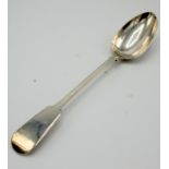 A George IV plain Fiddle pattern silver basting spoon by Joseph Biggs, 5oz.