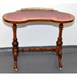 An unusual Victorian burr walnut veneered,