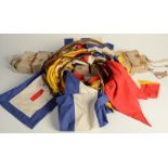 A set of twenty six maritime signal flags and a Falmouth Lifebelt.