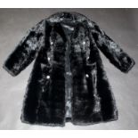 A small Scandinavian black mink coat, length 99cm.