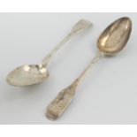 A pair of George III silver tablespoons, Newcastle 1807, maker's mark of David Darling, 4.5oz.