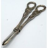 A pair of late Victorian silver grape scissors,
