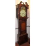 A George III eight day mahogany longcase clock with swan neck pediment,