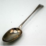 A George III plain Old English pattern silver basting spoon, 3oz.