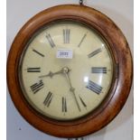 A continental mahogany small wall clock.