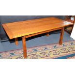 A post war Arts and Crafts style light oak dining table by Frank Hudson & Son Ltd, High Wycombe,