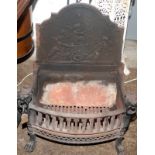 A Regency style iron fire basket,