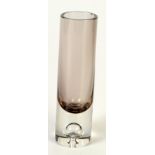 Tapio Wirkkala, a cylindrical post war clear crystal glass vase,