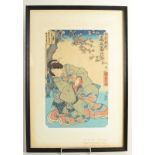 A Japanese woodcut print by Utagawa Kunisada,