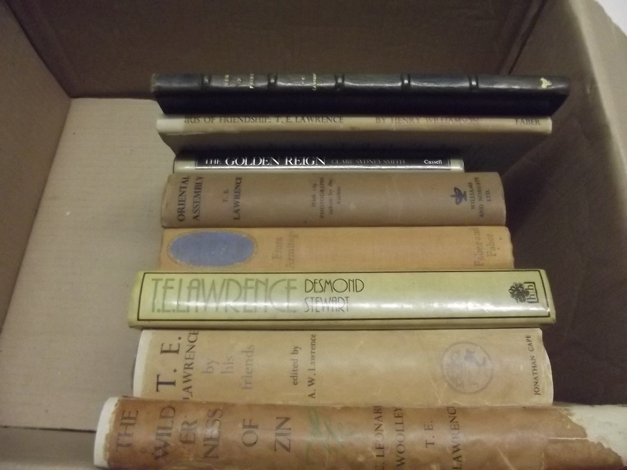 T.E. LAWRENCE. 8 vols by or about T.E. Lawrence incl "Men in Print.