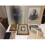 Miscellaneous ephemera inc military, brass plaque etc.