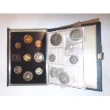 A 1984 proof coin set, 1823 crown and other silver etc.